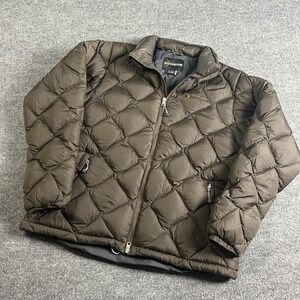 Moonstone Jacket Womens XL Brown Down Puffer Quilted Full Zip Collared Insulated